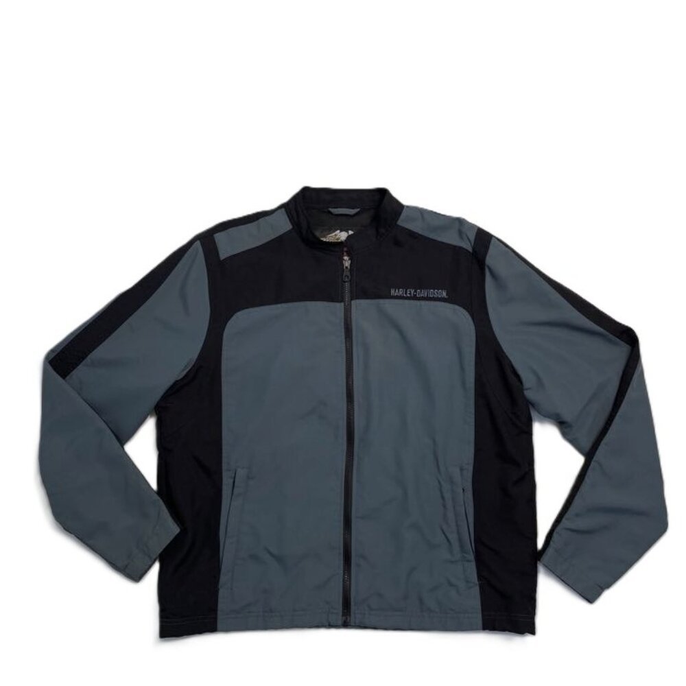 Harley-Davidson Jacket Mens Large Nylon Full Zip Pockets 97533-10VM 2009 Vtg - Picture 1 of 15
